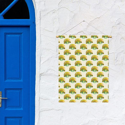 Watercolor Turtle Pattern Print Garden Flag