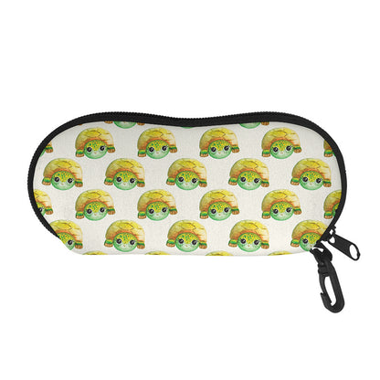 Watercolor Turtle Pattern Print Glasses Case