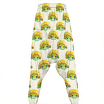 Watercolor Turtle Pattern Print Hammer Pants