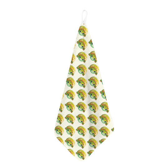 Watercolor Turtle Pattern Print Hand Towel