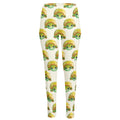 Watercolor Turtle Pattern Print High-Waisted Pocket Leggings