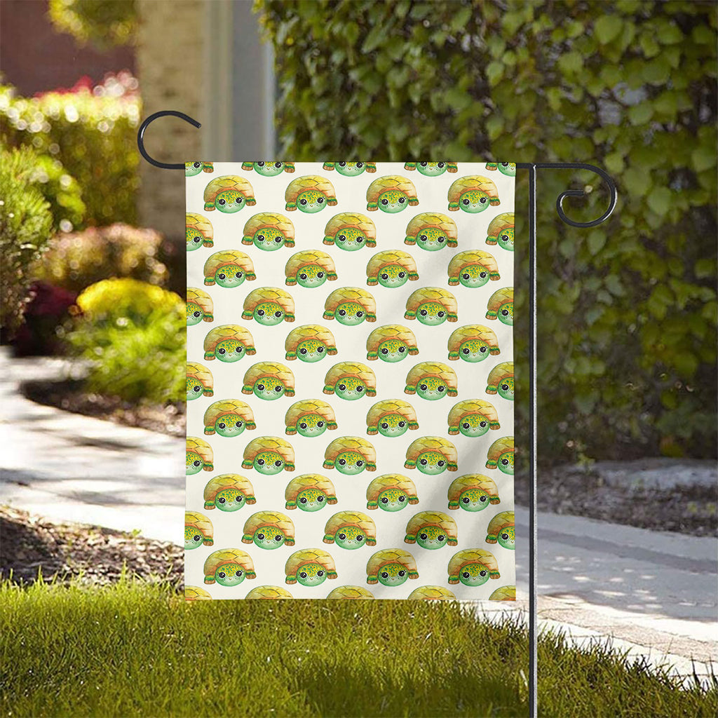 Watercolor Turtle Pattern Print House Flag