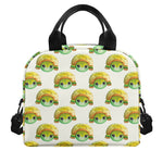 Watercolor Turtle Pattern Print Insulated Lunch Bag