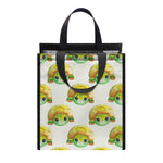 Watercolor Turtle Pattern Print Insulated Lunch Tote