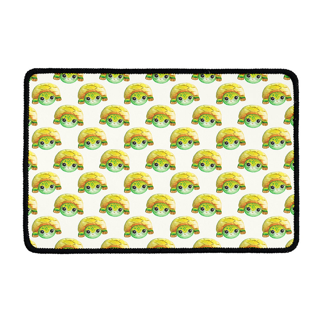 Watercolor Turtle Pattern Print Kitchen Mat