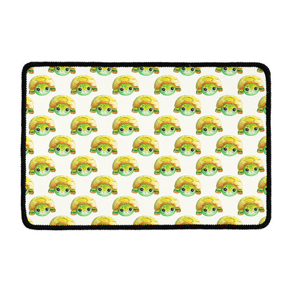 Watercolor Turtle Pattern Print Kitchen Mat
