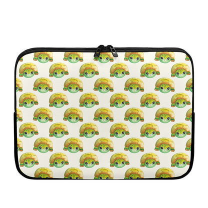 Watercolor Turtle Pattern Print Laptop Sleeve