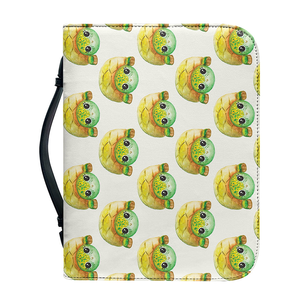Watercolor Turtle Pattern Print Leather Bible Cover