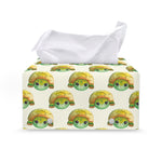 Watercolor Turtle Pattern Print Leather Tissue Box Cover