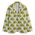 Watercolor Turtle Pattern Print Men's Blazer