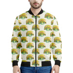 Watercolor Turtle Pattern Print Men's Bomber Jacket