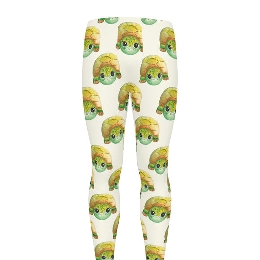 Watercolor Turtle Pattern Print Men's leggings
