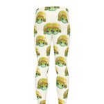 Watercolor Turtle Pattern Print Men's leggings