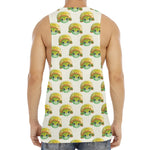 Watercolor Turtle Pattern Print Men's Muscle Tank Top
