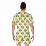 Watercolor Turtle Pattern Print Men's Rompers