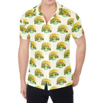 Watercolor Turtle Pattern Print Men's Shirt