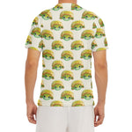 Watercolor Turtle Pattern Print Men's Short Sleeve Rash Guard