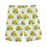 Watercolor Turtle Pattern Print Men's Sports Shorts
