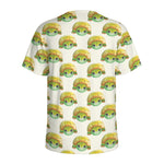 Watercolor Turtle Pattern Print Men's Sports T-Shirt