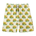 Watercolor Turtle Pattern Print Men's Swim Trunks