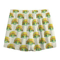 Watercolor Turtle Pattern Print Mesh Shorts