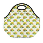 Watercolor Turtle Pattern Print Neoprene Lunch Bag