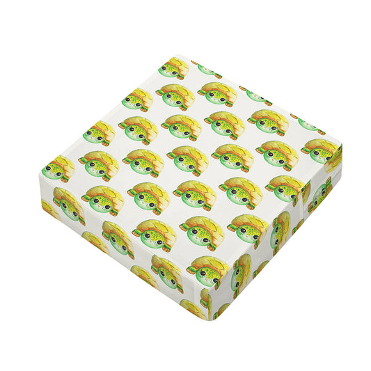 Watercolor Turtle Pattern Print Outdoor Seat Cushion Cover