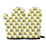 Watercolor Turtle Pattern Print Oven Mitts