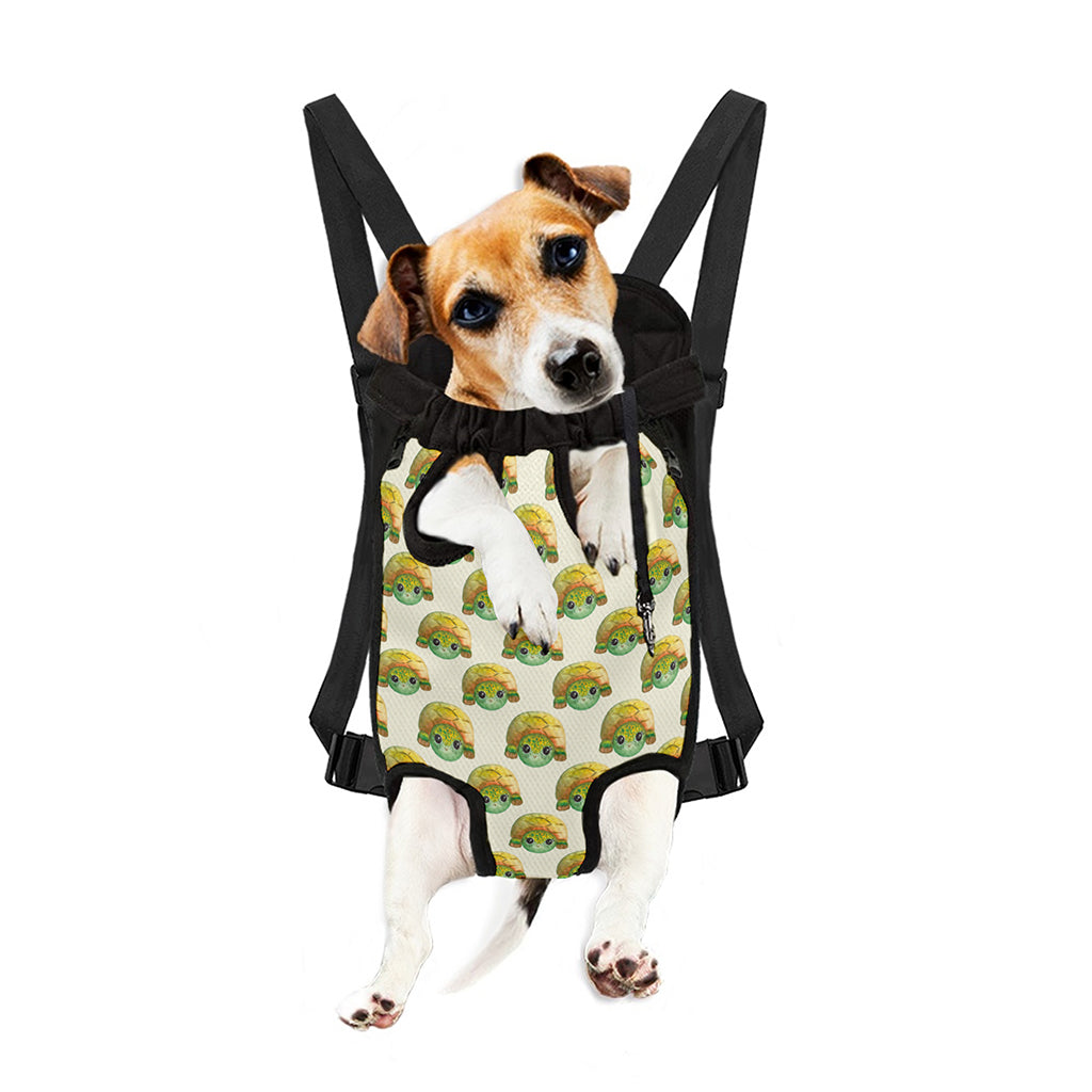 Watercolor Turtle Pattern Print Pet Carrier Backpack