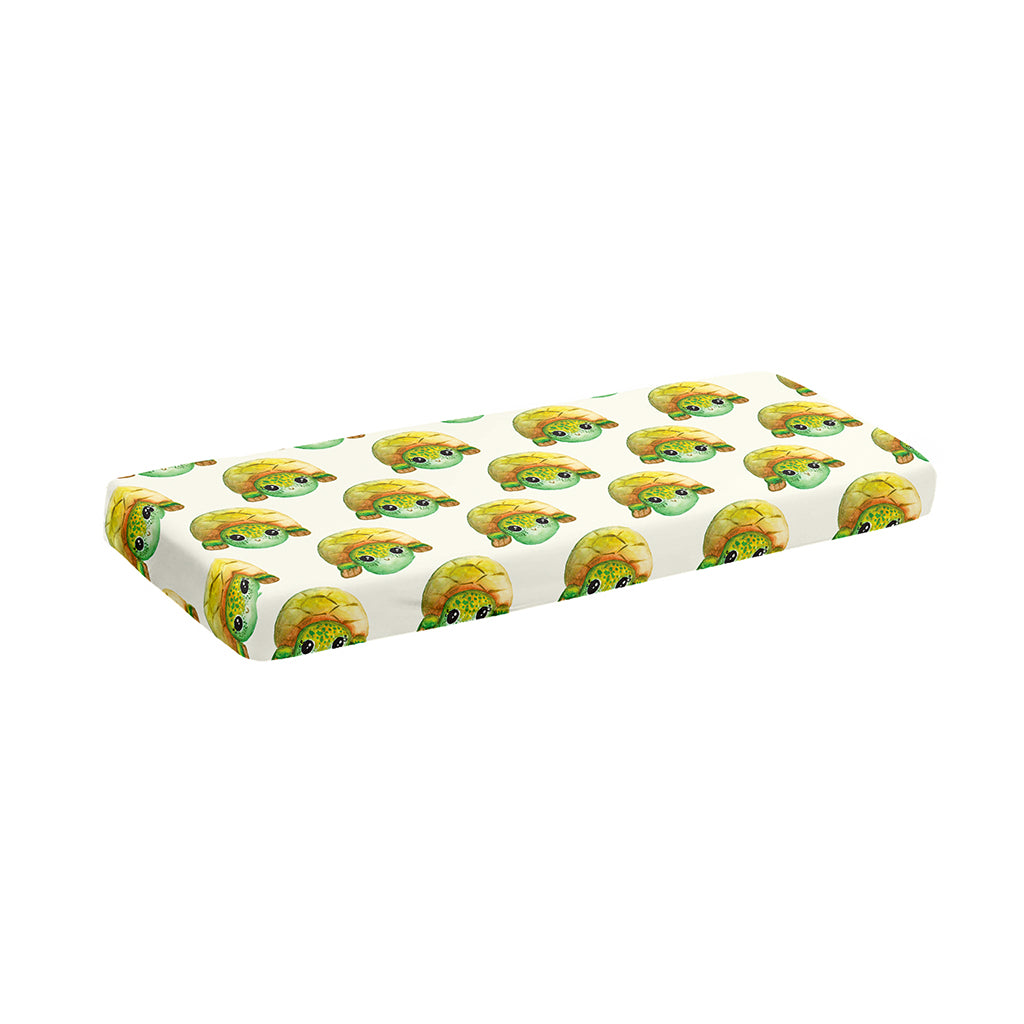 Watercolor Turtle Pattern Print Piano Keyboard Cover