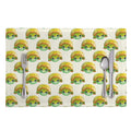 Watercolor Turtle Pattern Print Placemat