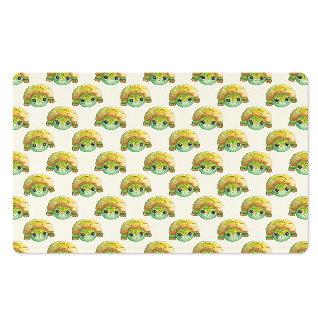 Watercolor Turtle Pattern Print Polyester Doormat