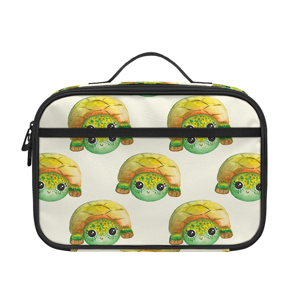 Watercolor Turtle Pattern Print Portable Lunch Bag