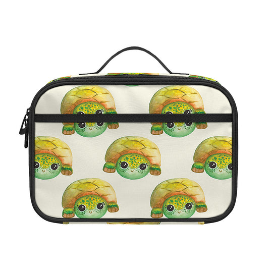 Watercolor Turtle Pattern Print Portable Lunch Bag