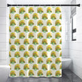 Watercolor Turtle Pattern Print Premium Shower Curtain
