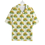 Watercolor Turtle Pattern Print Rayon Hawaiian Shirt