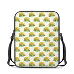 Watercolor Turtle Pattern Print Rectangular Crossbody Bag