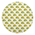 Watercolor Turtle Pattern Print Round Blanket