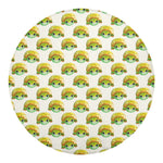Watercolor Turtle Pattern Print Round Blanket