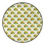 Watercolor Turtle Pattern Print Round Floor Mat