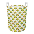 Watercolor Turtle Pattern Print Round Laundry Basket