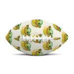 Watercolor Turtle Pattern Print Rugby Ball