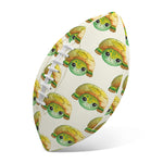 Watercolor Turtle Pattern Print Rugby Ball