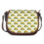 Watercolor Turtle Pattern Print Saddle Bag