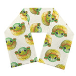 Watercolor Turtle Pattern Print Scarf