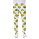 Watercolor Turtle Pattern Print Scuba Joggers