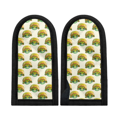 Watercolor Turtle Pattern Print Skillet Handle Cover