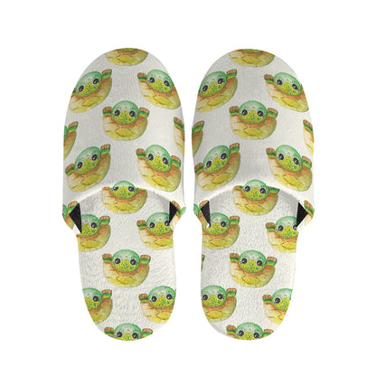 Watercolor Turtle Pattern Print Slippers