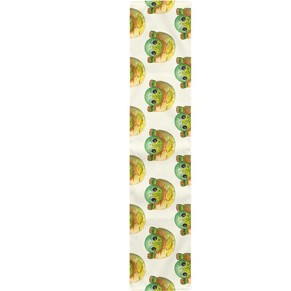 Watercolor Turtle Pattern Print Table Runner