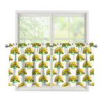 Watercolor Turtle Pattern Print Tier Curtains